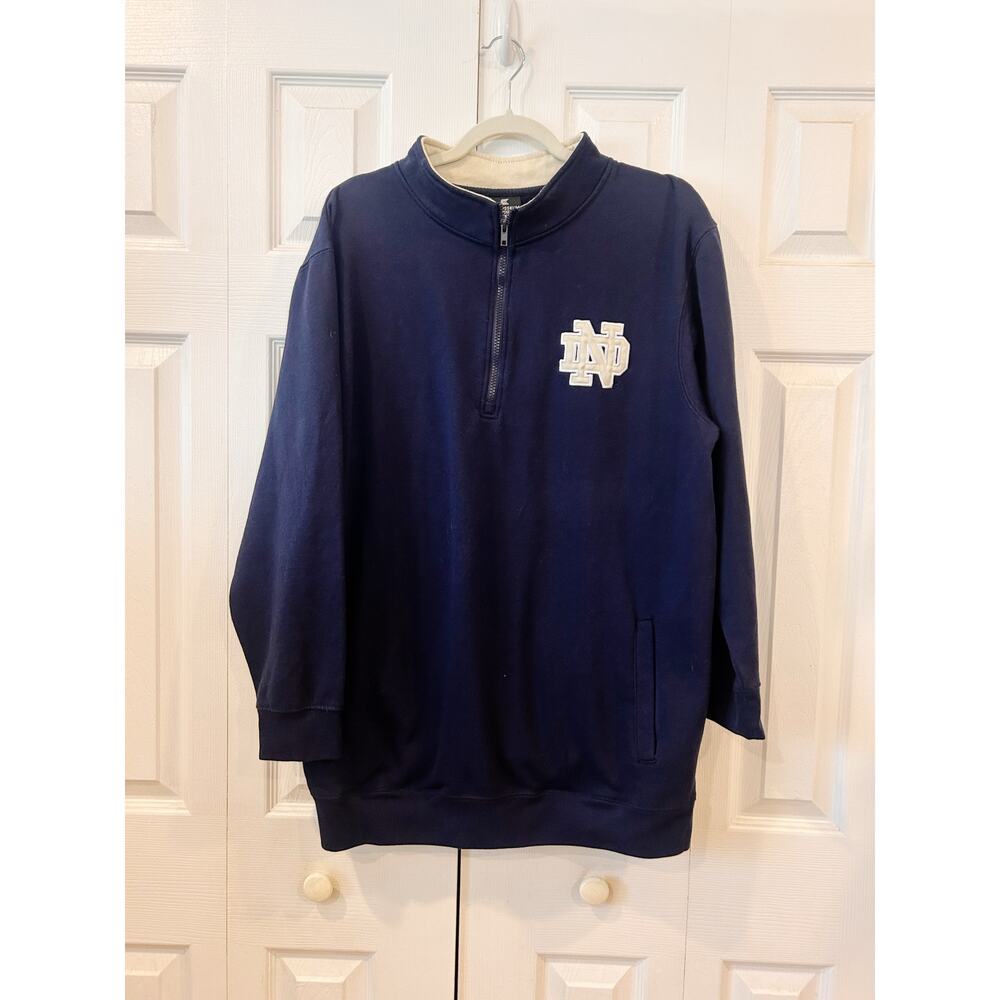 Colosseum Men's Notre Dame Big and Tall Quarter-Zip Jacket Size 1XT - Picture 2 of 6